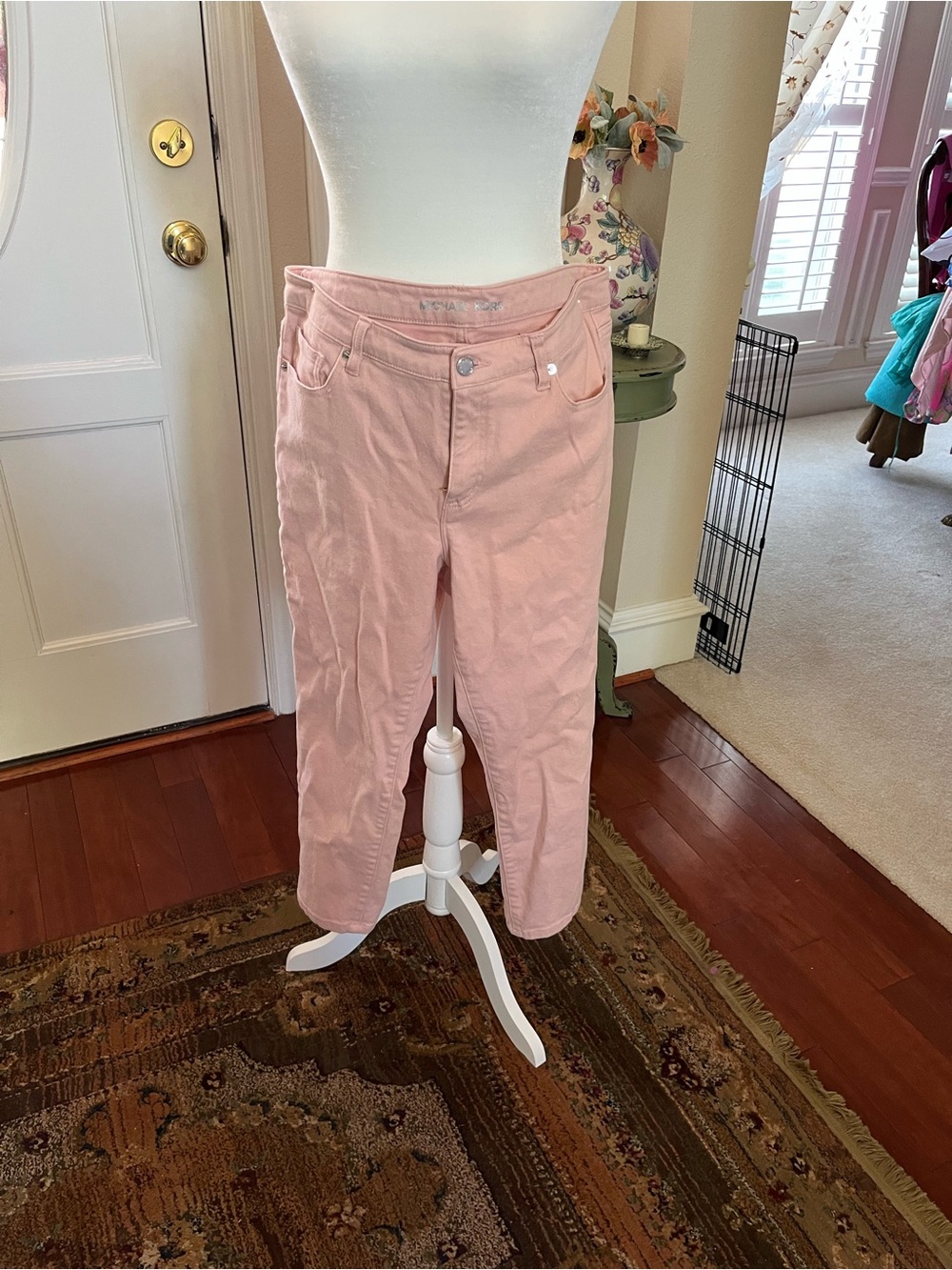 Michael Kors Blush Pink Cropped Jeans